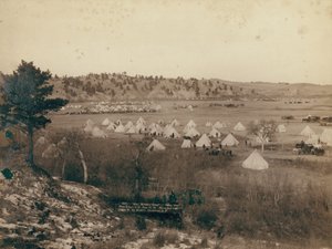 Kamp van generaal Brook nabij Pine Ridge door John C. H. Grabill