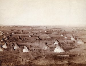 Lakota stamdorp in 1891 door John C. H. Grabill
