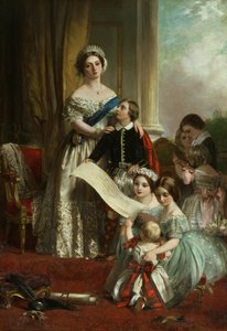 Koningin Victoria en haar kinderen door John Callcott Horsley