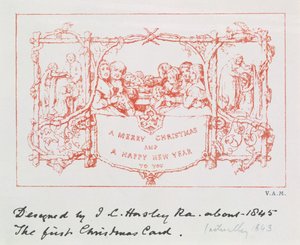 De eerste kerstkaart, door J.C. Horsley, 1843 door John Callcott Horsley