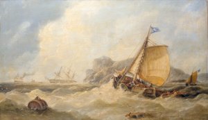 Ochtend na een storm aan de kust van Yorkshire door John Callow