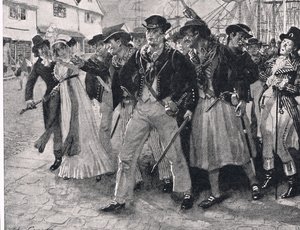 Marine Muiters Aan Land, illustratie uit 