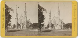Stereoscopisch uitzicht op Unity Church, c.1870 door John Carbutt