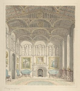 Salon van Lea Castle, Kijkend naar het Westen, ca. 1816