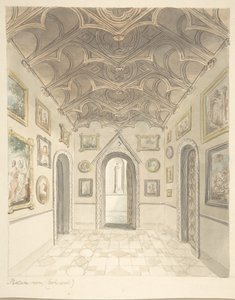Lea Castle, Worcestershire, Beeldkamer, Kijkend naar het Westen, ca. 1816