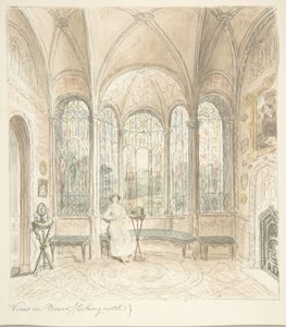 Lea Castle, Worcestershire, Uitzicht in Bower, kijkend naar het noorden