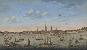 Een Oostelijk Perspectief van Philadelphia, 1778 door John Carwitham