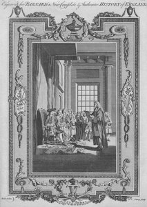 De Bill of Rights geratificeerd tijdens de Revolutie door Koning Willem en Koningin Mary door John Cary