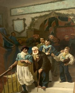 Vrienden in tegenspoed, Kerstdag in het Dreadnought Hospital, Greenwich door John Charles Dollman