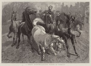 Een Koude Ochtend, Cavaleriepaarden in Oefening door John Charlton