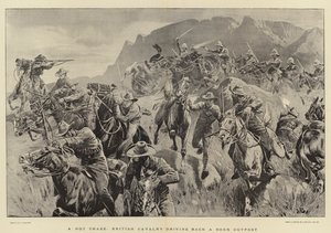 Een Hete Achtervolging, Britse Cavalerie drijft een Boerenpost terug