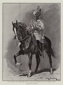 H H Sir Pertab Singh, Maharajah van Idar, een grote Indiase prins, een van de kroningsgasten