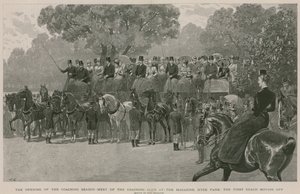 Ontmoeting van de Coaching Club bij het Magazine, Hyde Park, Londen door John Charlton