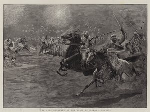 De Arabische ruiters in het Paris Hippodrome, Olympia