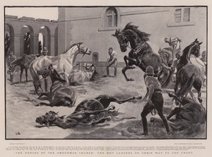 De Helden van de Omdurman Charge, de 21e Lancers op Weg naar het Front