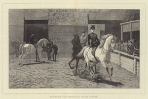 De paardenshow in de Agricultural Hall, de Arabieren in de ring door John Charlton