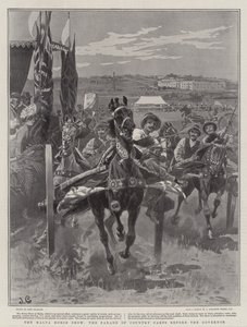 De Malta Paardenshow, de parade van landkarren voor de gouverneur door John Charlton