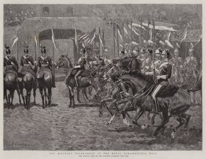 Het militaire toernooi in de Royal Agricultural Hall door John Charlton