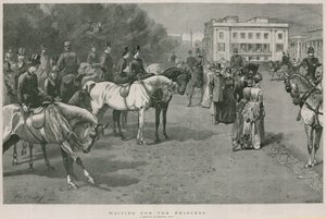 Wachten op de Prinses: een schets in Rotton Row, Hyde Park, Londen