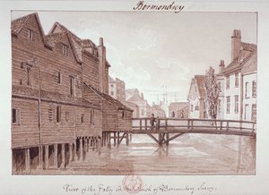 Dockhead Folly, Bermondsey, Londen door John Chessell Buckler