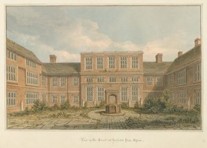 Essex - Gosfield Hall - Het Hof door John Chessell Buckler
