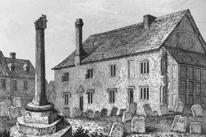 Grammar School in Dorchester, Oxfordshire door John Chessell Buckler