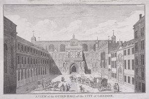 Guildhall, Londen, 1820 door John Chessell Buckler