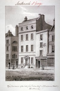 Huis in Blackman Street, Southwark, Londen door John Chessell Buckler