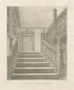 Interieur van Blithfield Hall door John Chessell Buckler