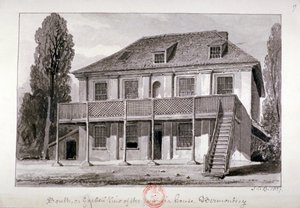 Jamaica House, Cherry Garden Street, Bermondsey, Londen, 1827 door John Chessell Buckler