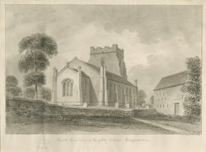 Kingsley Kerk: sepia tekening door John Chessell Buckler