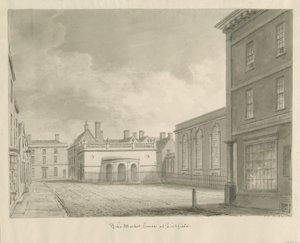 Lichfield - Markt Huis door John Chessell Buckler