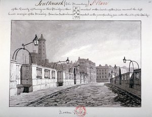 London Bridge, Southwark, Londen, 1827