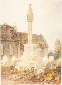 Monument in een Kerkhof door John Chessell Buckler