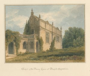 Oxfordshire - Burford - Kapel van het Priory House door John Chessell Buckler