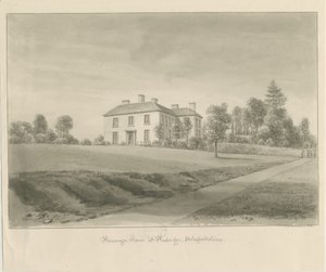 Penkridge - Pastoriehuis: sepia tekening