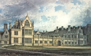 Rushton Hall, Northamptonshire: Uitzicht vanuit het Zuidoosten