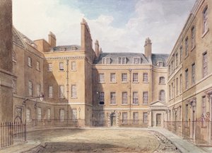 Uitzicht op Downing Street, Westminster door John Chessell Buckler