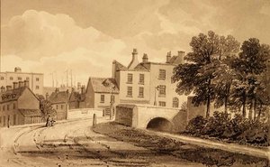 Uitzicht op de Mill Pond-brug, Bermondsey