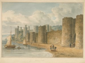 Wales - Carnarvonshire - Conway Castle, 1810 door John Chessell Buckler