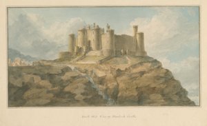 Wales - Mouthshire - Harlech Kasteel door John Chessell Buckler