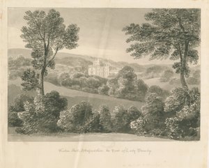 Wootton Lodge: sepia tekening, 1841 door John Chessell Buckler