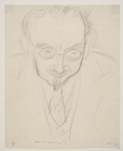 De geograaf, Professor G. Hatt. Borstbeeld en face.