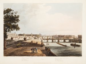 Plein en Brug van de Concorde; De Garde Meuble; De Thuilleries; De Brug Reünie, illustratie uit 