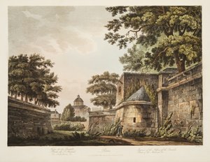 Interieur van de grachten van de Bastille, deel van het Arsenaal, illustratie uit Versailles, Parijs en Saint Denis, uitgegeven 1809