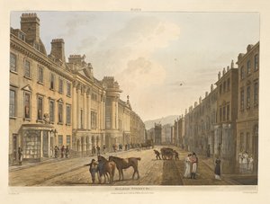 Milsom straat, Bath, geïllustreerd door een reeks afbeeldingen, van de tekeningen van J. C. Nattes; met beschrijvingen bij elke plaat. John Claude Nattes 1806 door John Claude Nattes