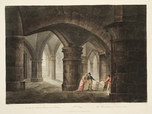 De begraafplaats van Turenne, illustratie uit Versailles, Parijs en Saint Denis, uitgegeven 1809 door John Claude Nattes