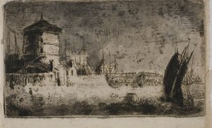 Oude toren, Leith door John Clerk of Eldin