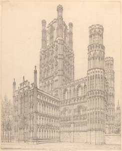 Ely Kathedraal, Cambridgeshire, Z.W. Uitzicht door John Coney