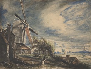 Een Molen Bij Colchester, 1833 door John Constable